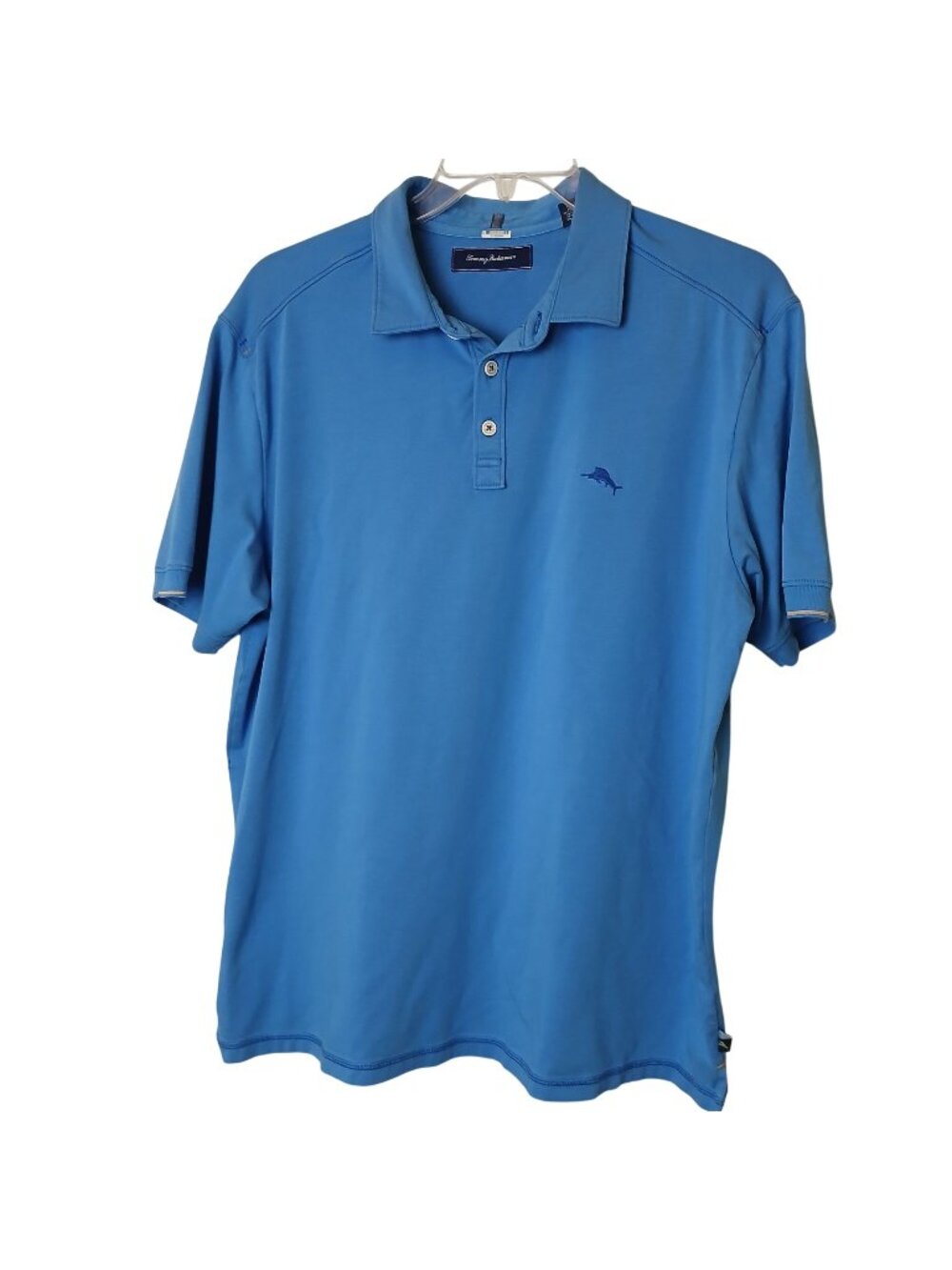 Tommy Bahama Solid Blue Short Sleeve Polo Shirt Men's Size XL #D-25